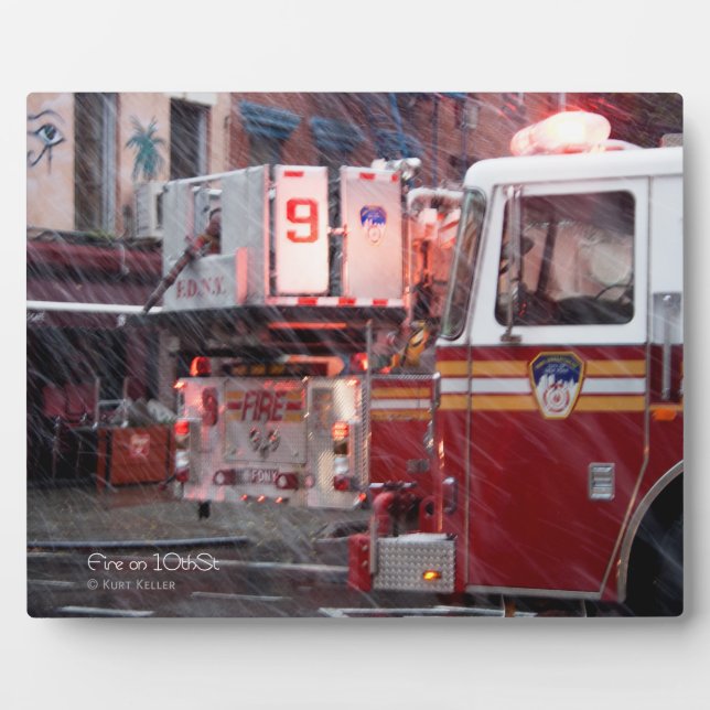 Plaque Photo Incendie sur la 10e rue (Devant)