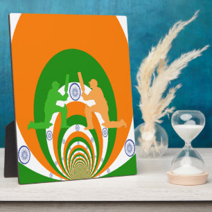 Plaque Photo Inde Cricket Spirit : Design abstrait