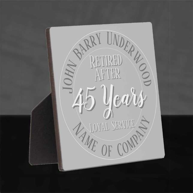 Plaque Photo Indemnité pour service long ou plan de retraite (Créateur téléchargé)