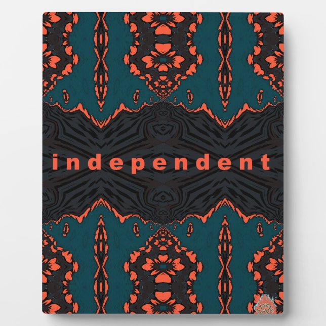 Plaque Photo Indépendant et fier (Devant)