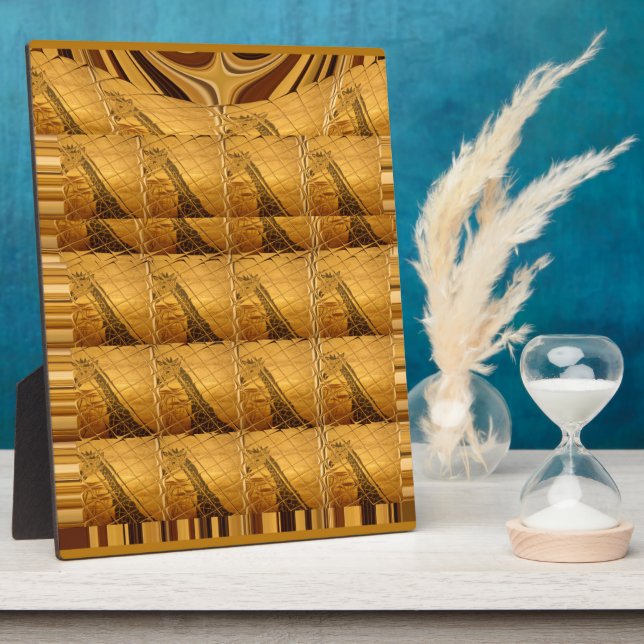 Plaque Photo Infinie Golden Giraffe Animal Motif Art Imprimer (Côté)