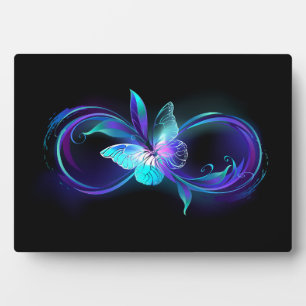 Plaque Photo Infinité brillante avec papillon magique