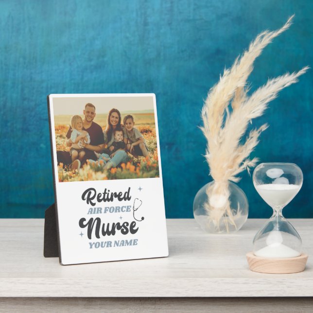Plaque Photo Infirmière de la Force aérienne retraitée Photo pe (Côté)