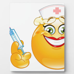 Plaque Photo infirmière émoji