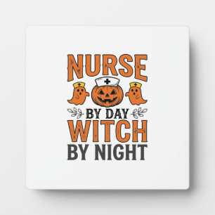 Plaque Photo Infirmière Halloween Sorcière la nuit Vintage Shir