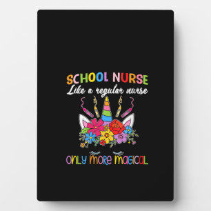 Plaque Photo Infirmière Scolaire Féminine Licorne Magique Rentr