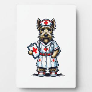Plaque Photo Infirmière Terrier Écossais