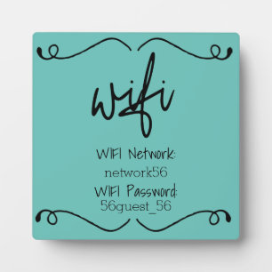 Plaque Photo Informations WIFI du visiteur Mot de passe