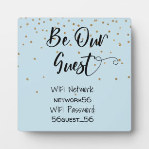 Plaque Photo Informations WIFI mot de passe mariage
