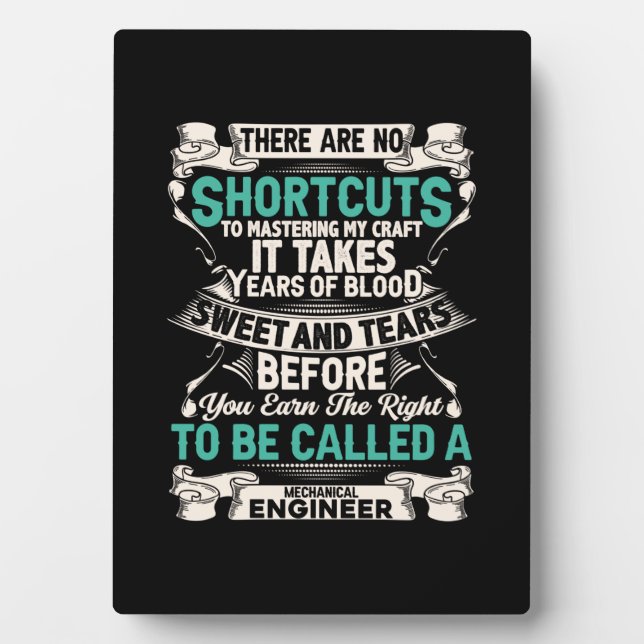 Plaque Photo Ingénieur mécanicien (Devant)