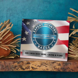 Plaque Photo Insigne d'expert d'infanterie EIB 