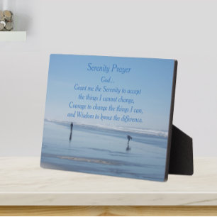 Plaque Photo Inspiration Serenity Prayer Beach Walkers