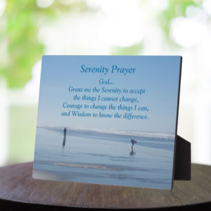 Plaque Photo Inspiration Serenity Prayer Beach Walkers