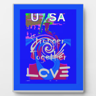 Plaque Photo Inspiration USA Nous sommes plus forts ensemble av