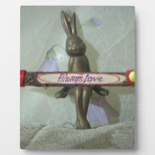 Plaque Photo Inspirational Rabbit : Always Love Sign Art Print