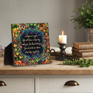 Plaque Photo Inspirationnel Joli Dernier Jour Avec Votre Citati