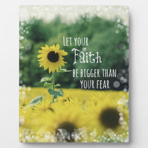 Plaque Photo Inspirationnel : Que Votre Foi Soit Plus Grande Qu
