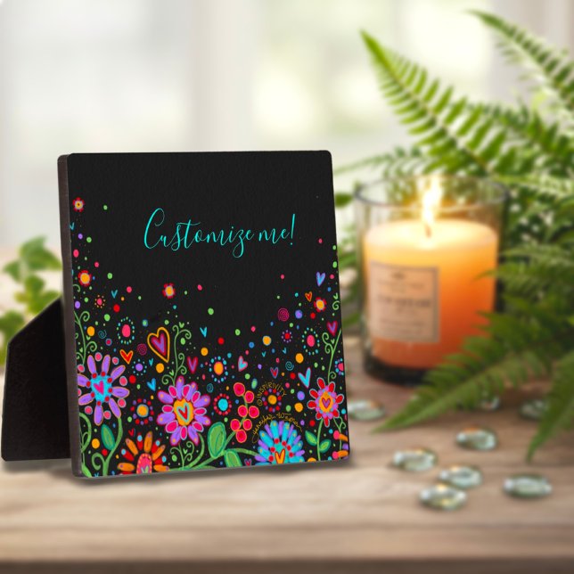 Plaque Photo Inspirivity Nom Customisé Citation Plutôt Floral (Créateur téléchargé)