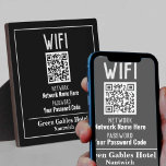 Plaque Photo Instructions WiFi avec code QR<br><div class="desc">Instructions WiFi Avec panneau QR Code pour les clients, les clients et les invités. Utilisez en bed and breakfast, maison d'hôtes, Airbnb, restaurants, cafés ou hôtels. Plaque libre pour clients, visiteurs, touristes, etc. Noir, gris et blanc. Il existe différents sites web qui vous permettent de créer et de télécharger gratuitement...</div>