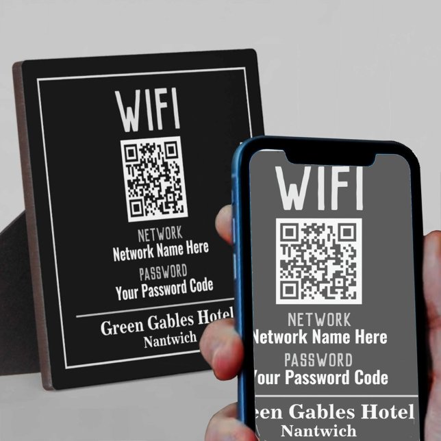 Plaque Photo Instructions WiFi avec code QR (Créateur téléchargé)