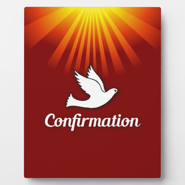 Plaque Photo Invitation Confirmation Fille Personnaliser, Cust (Devant)