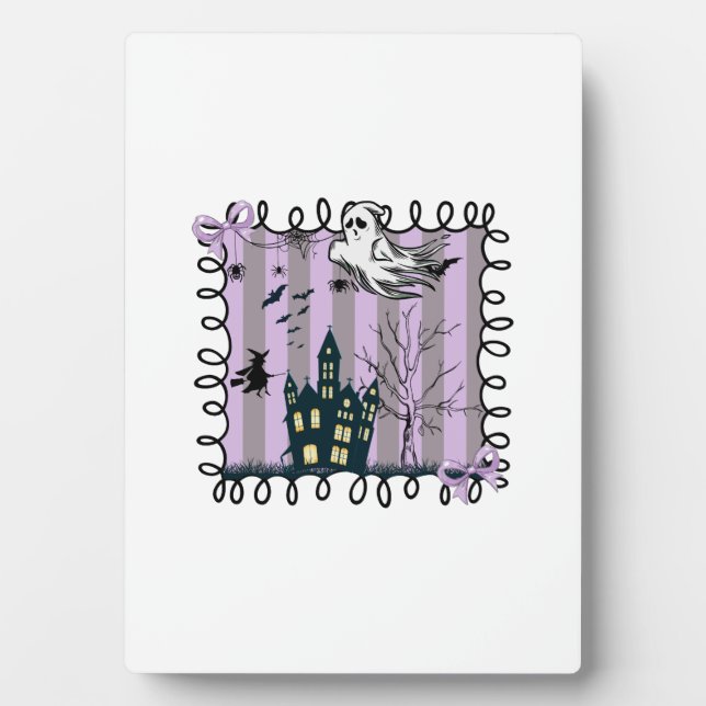 Plaque Photo Iridescent Coquette Halloween (Devant)