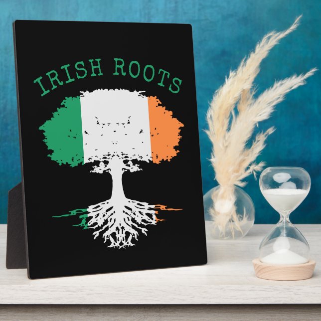 Plaque Photo Irish Roots Family Tree Tabletop (Côté)