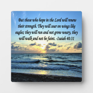 PLAQUE PHOTO ISAIAH 40:31 BIBLE VERSE