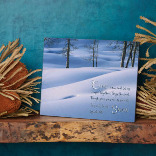 Plaque Photo Isaïe 1:18 Inspirationnel