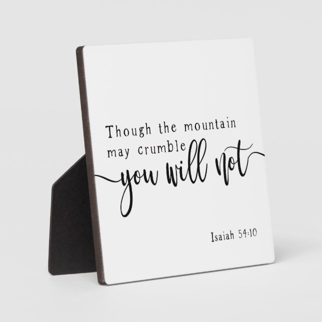 Plaque Photo Isaïe 54:10 Bible Écriture Ferme Panneau (Recto)