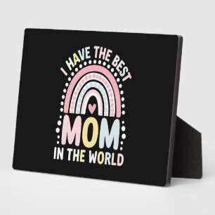 Plaque Photo J'Ai La Meilleure Maman Au Monde Boho Rainbow