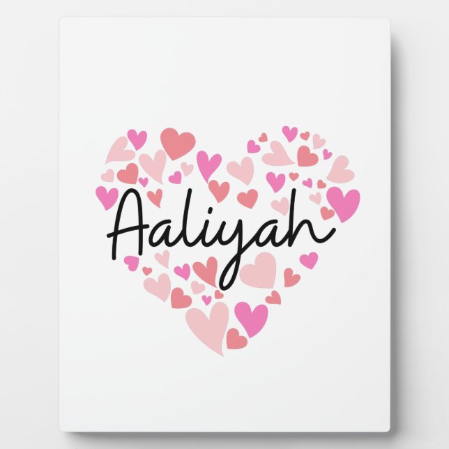 Plaque Photo J'aime Aaliyah (Devant)