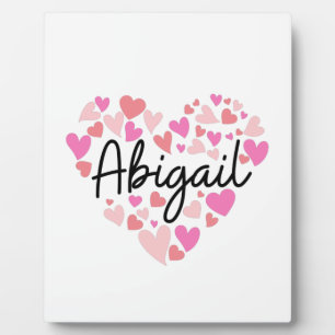 Plaque Photo J'aime Abigail
