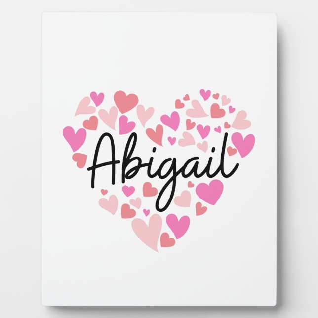 Plaque Photo J'aime Abigail (Devant)