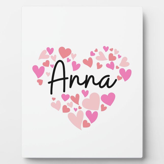 Plaque Photo J'aime Anna (Devant)