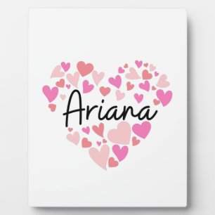 Plaque Photo J'aime Ariana