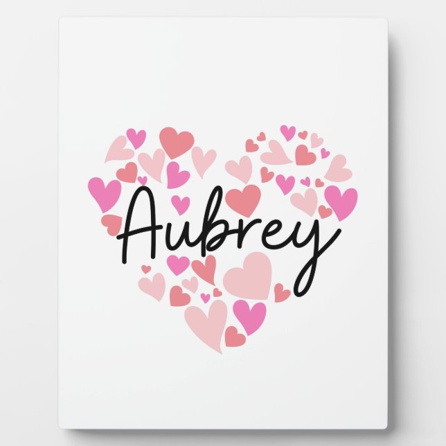 Plaque Photo J'aime Aubrey (Devant)