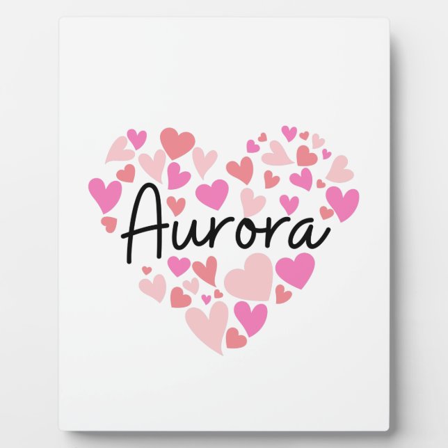 Plaque Photo J'aime Aurora (Devant)