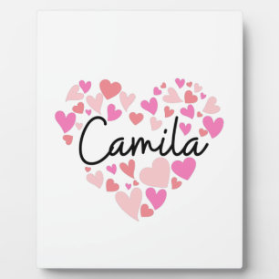 Plaque Photo J'aime Camila