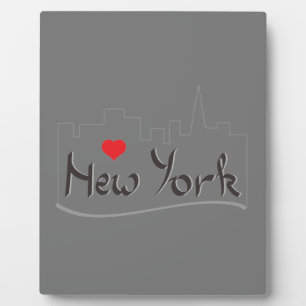 Plaque Photo J'aime (cœur) New York, New York