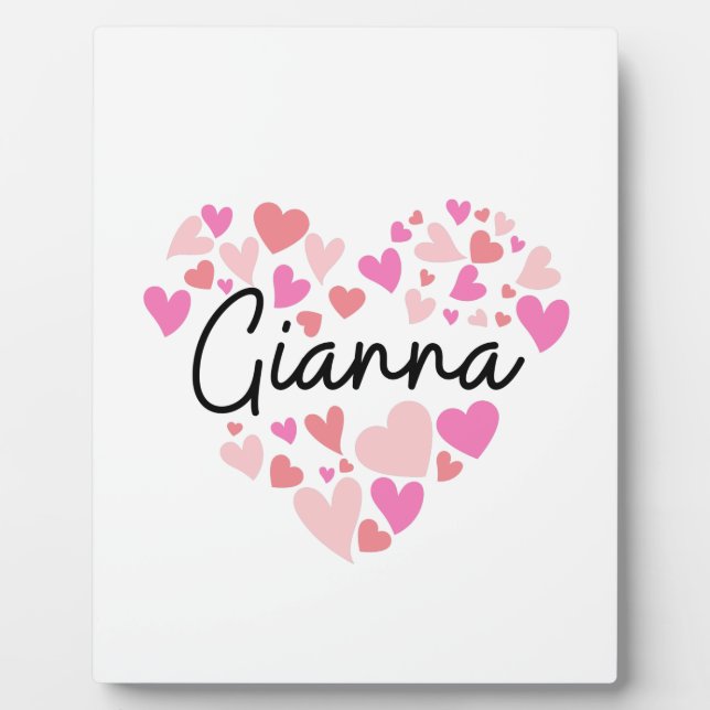 Plaque Photo J'aime Gianna (Devant)
