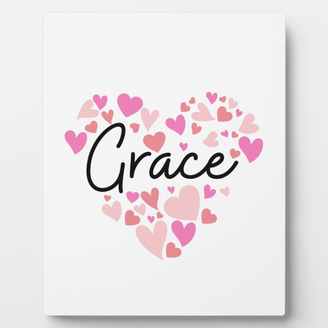 Plaque Photo J'aime Grace (Devant)