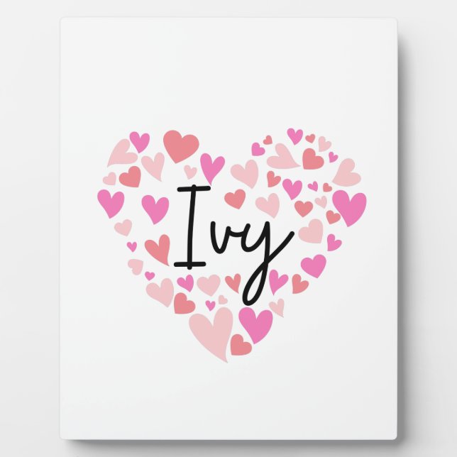 Plaque Photo J'aime Ivy (Devant)