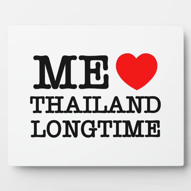 PLAQUE PHOTO J'AIME LA THAÏLANDE LONGTEMPS (Devant)