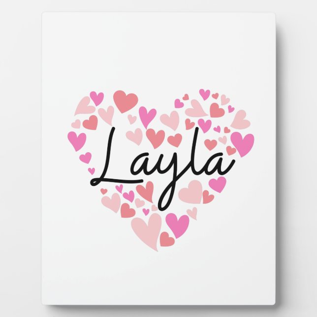 Plaque Photo J'aime Layla (Devant)