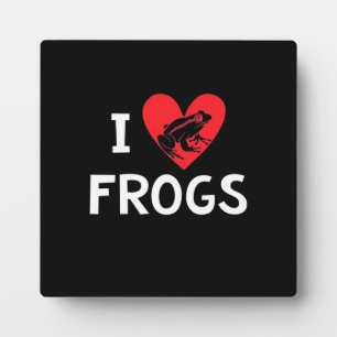 Plaque Photo J'aime les grenouilles