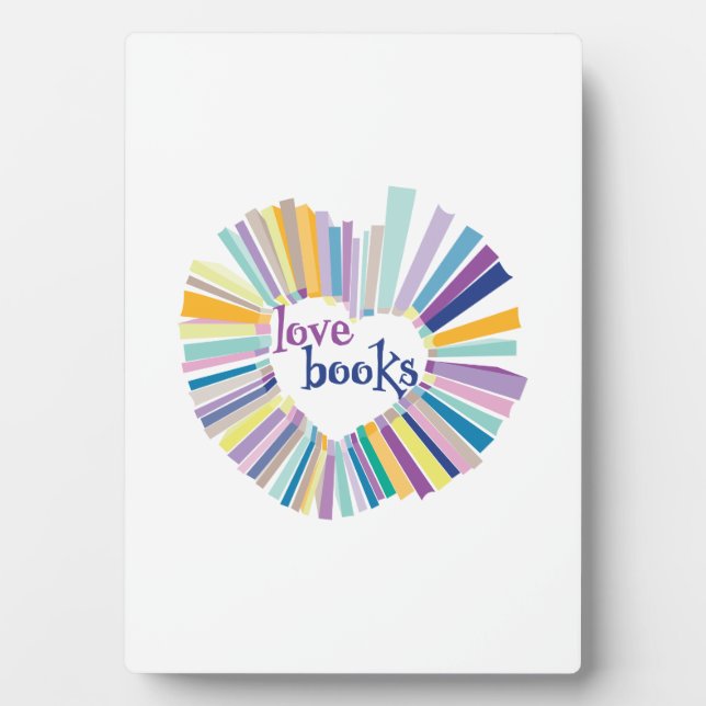 Plaque Photo J'aime les livres (Devant)