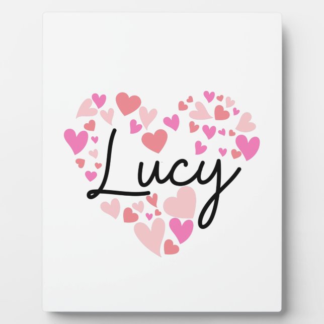 Plaque Photo J'aime Lucy (Devant)