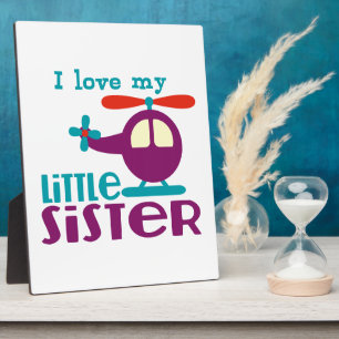 Plaque Photo J'aime ma petite soeur