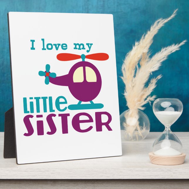 Plaque Photo J'aime ma petite soeur (Côté)